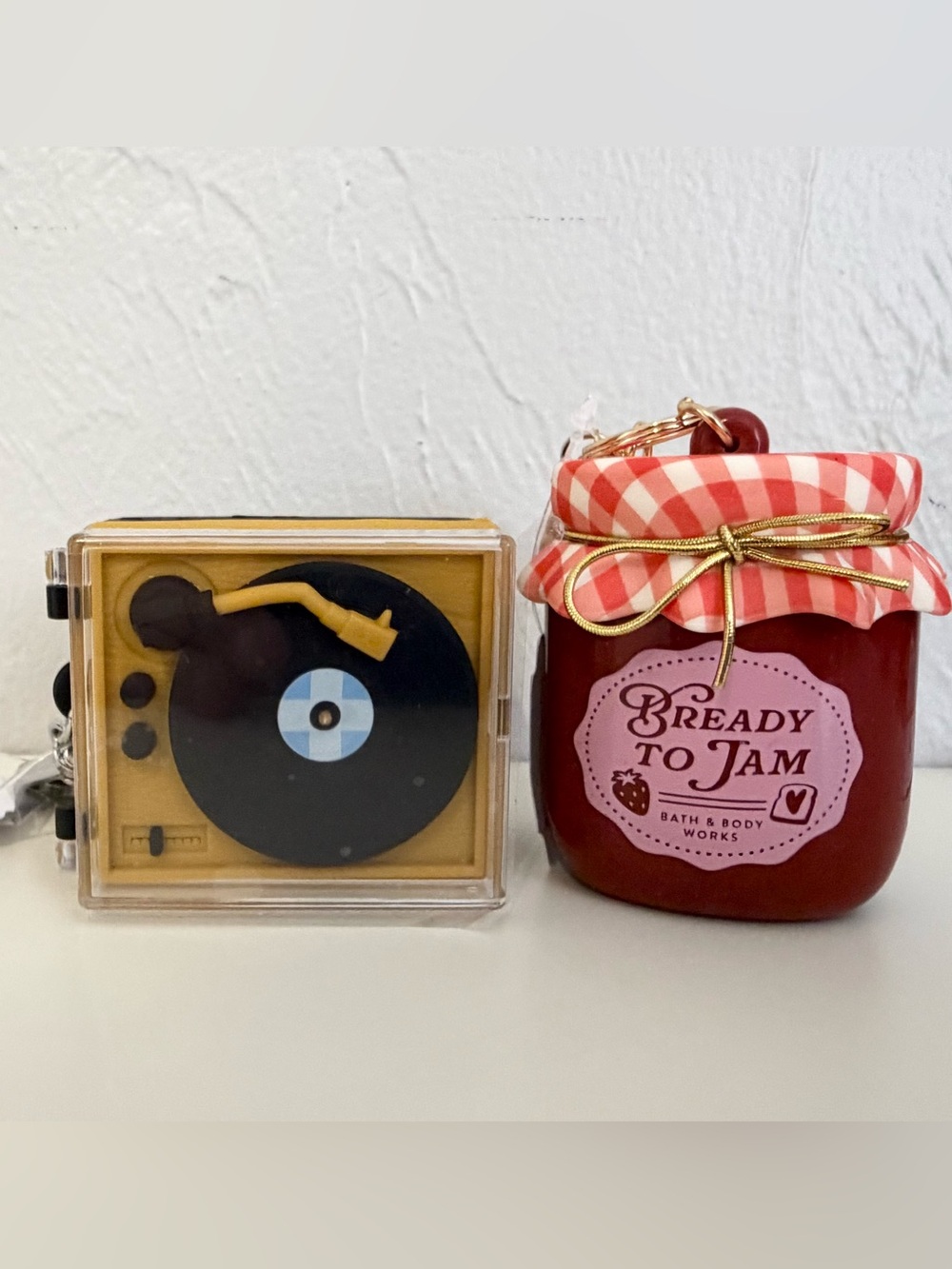 Bath & Body Works Record Player/Bready To Jam Pocketbac Sanitizer Holders